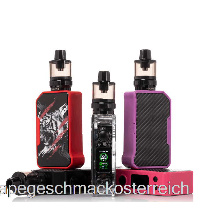 Dovpo Mvp 220w Starter Kit Kohlefaser Transparent Vape Geschmack